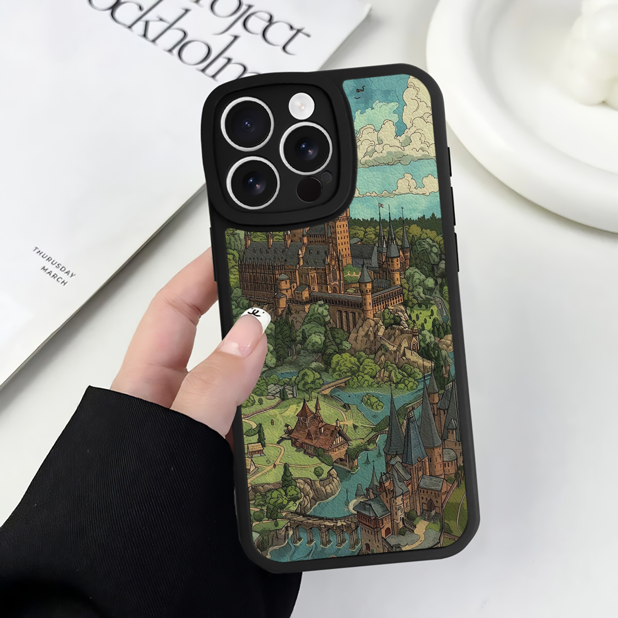 （画像用） Harry Potter ハリー・ポッターシリーズ 【iPhone 16シリーズ対応】シリコンスマホケース（レザー調） 材質：シリコン